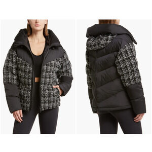 Blanc Noir | Hooded Irina Bouclé Down‎ Puffer Jacket M